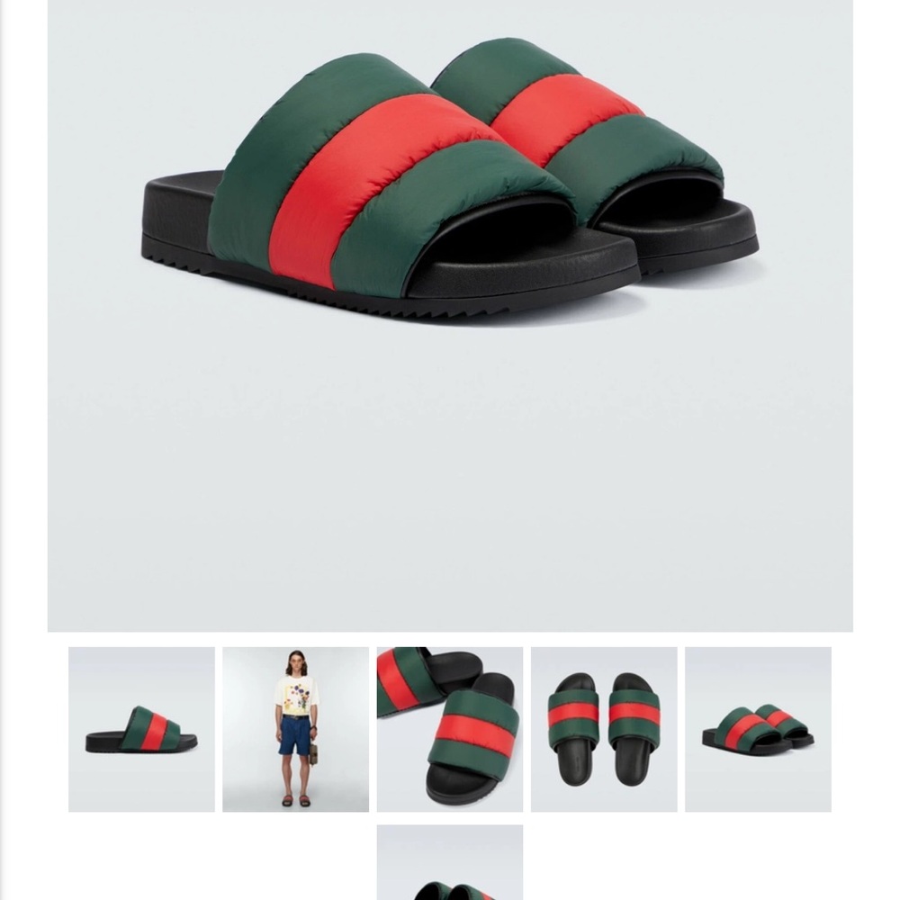 Gucci - Web padded nylon slides size 37 - Picture 8 of 15